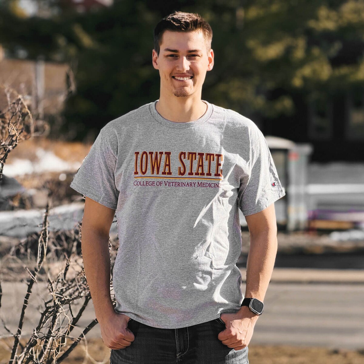 Champion® College of Veterinary Medicine I-State Gray T-Shirt